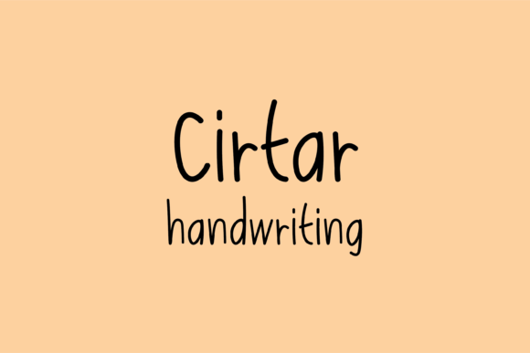 Cirtar Font: The Friendly Script for Your Crafted Products
