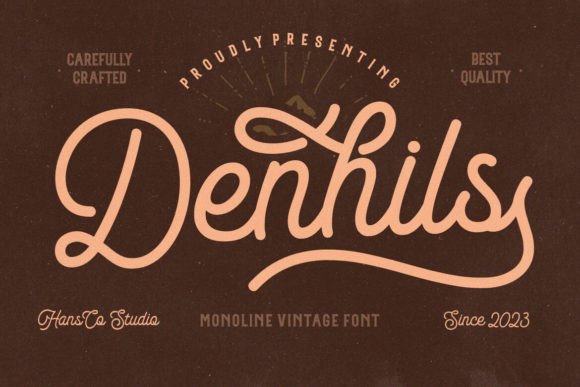 Denhils: A Friendly Retro Font for Your Business Branding