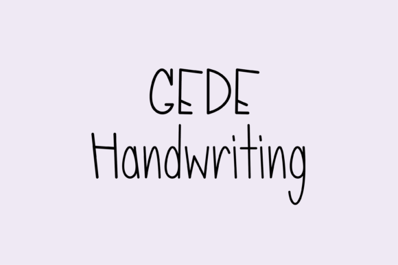 Gede: The Friendly Handwritten Font That Brings Personality to Your Products