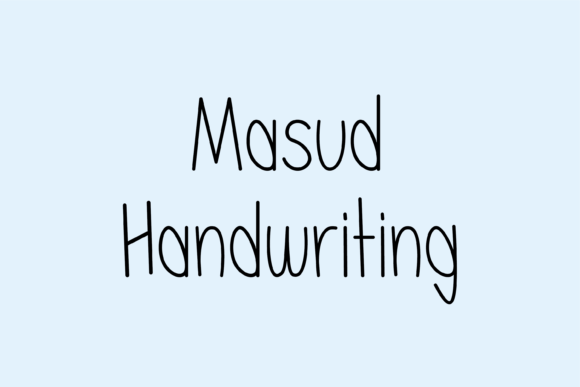 Masud: A Friendly Handwritten Font for Editorial Mood