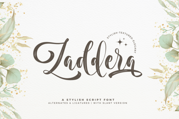 Zaddera: An Editorial Font for Stylish Script and Visual Personality
